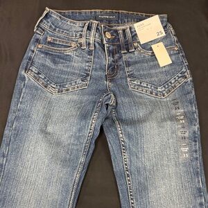 Aeropostale Low Rise Flare Stretch Women's Denim Skinny Jeans size 2S style 7002